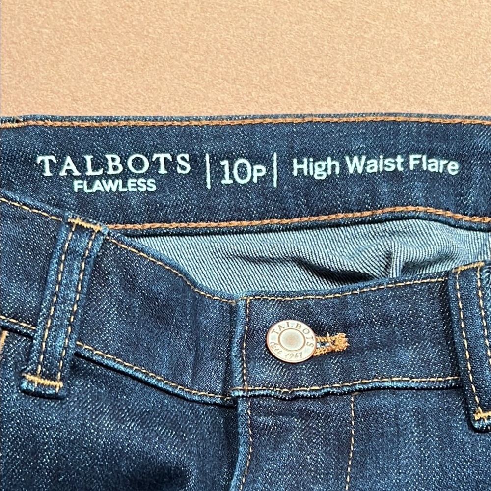 379 - Talbots Blue Flare & Wide Leg Jeans - Picture 5 of 8